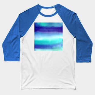 Blue Blended Stripes Baseball T-Shirt